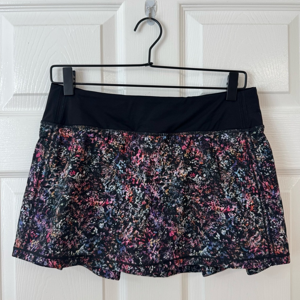Lululemon 6 Pace‎ Rival Mid-Rise Skirt Floral Spray Multi Athleisure Running Run - Picture 3 of 8